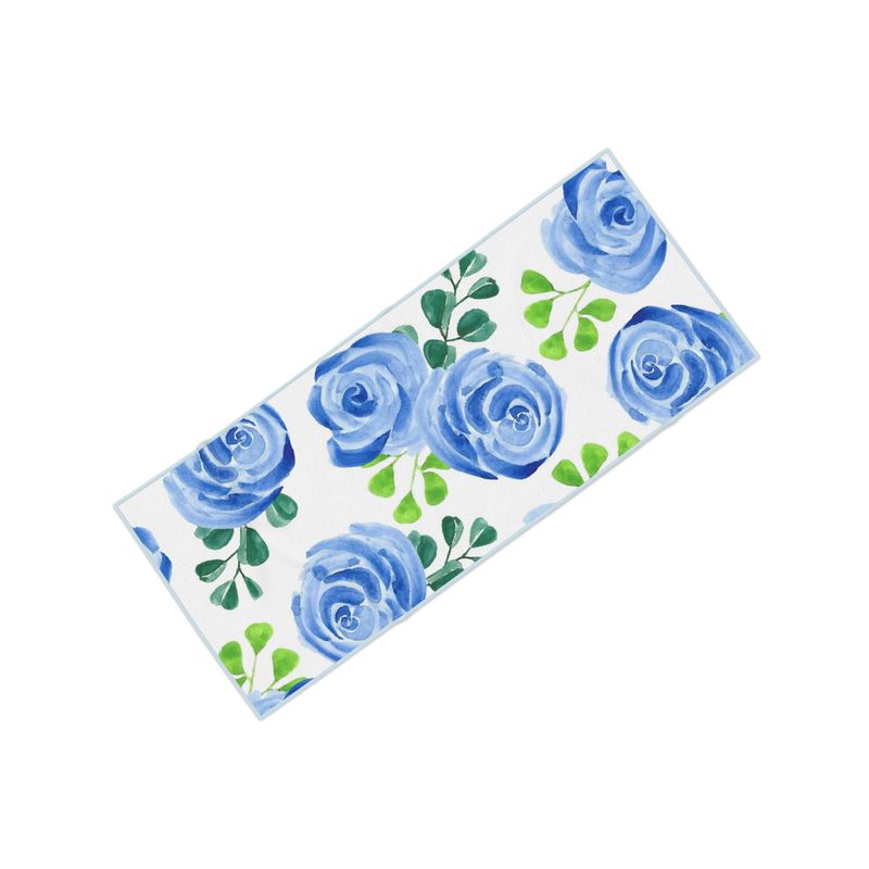 Coastal Blue Bloom Beach Towel